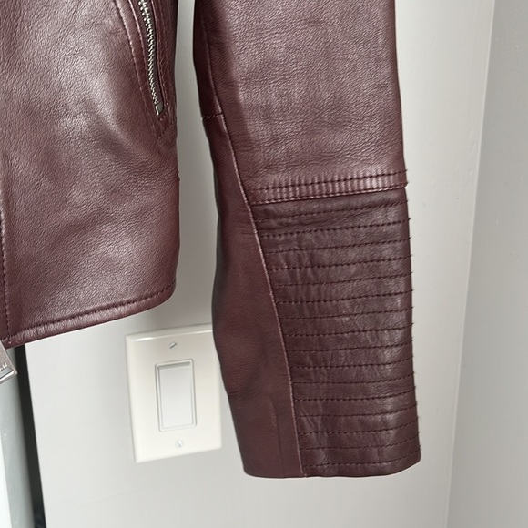 Reiss Brown Leather Jacket, worn once - Picture 6 of 7